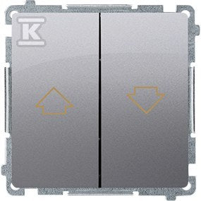 Przycisk roletowy (moduł) 10AX, 250V~, zaciski śrubowe, stal inox, BASIC MODUŁ