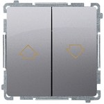 Łącznik potrójny (moduł) 10AX, 250V~, szybkozłącza, stal inox, BASIC MODUŁ