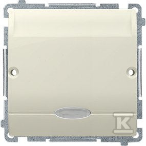 Łącznik hotelowy pojedynczy z podświetleniem LED, Imax 10 (2) A, beż, BASIC MODUŁ