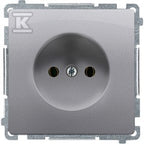 Gniazdo wtyczkowe bez uziemienia (moduł) 16A, 250V~, zaciski śrubowe, stal inox