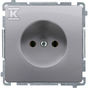 Gniazdo wtyczkowe bez uziemienia (moduł) 16A, 250V~, zaciski śrubowe, stal inox