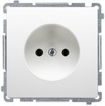 Gniazdo wtyczkowe bez uziemienia (moduł), z przesłonami torów prądowych 16A, 250V~, zaciski śrubowe, beż, BASIC MODUŁ