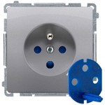 Przycisk roletowy (moduł) 10AX, 250V~, zaciski śrubowe, stal inox, BASIC MODUŁ