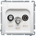 Gniazdo SAT/SAT/RTV końcowe BMZAR+SAT3.1-P2.01/11 Basic moduł biały