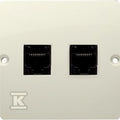 Gniazdo komputerowe RJ45 podwójne BMF52.02/12 Basic moduł beżowy