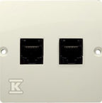 Gniazdo komputerowe RJ45 podwójne BMF52.02/12 Basic moduł beżowy