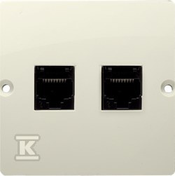 Gniazdo komputerowe RJ45 podwójne BMF52.02/12 Basic moduł beżowy