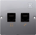 Gniazdo komputerowe RJ45 kat.5e + telefoniczne RJ11 (moduł), Basic moduł stal inox