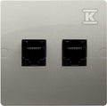 Gniazdo komputerowe RJ45 kat.5e + telefoniczne RJ11 (moduł), Basic moduł satynowy