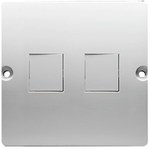 Łącznik schodowy podwójny bez piktogramu (moduł) 10AX, 250V~, zaciski śrubowe, biały, BASIC MODUŁ