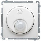 Łącznik z czujnikiem ruchu z przekaźnikiem (moduł) 8(2) A, 230V~. Wymagana instalacja 3-przewodowa, srebrny mat, BASIC MODUŁ