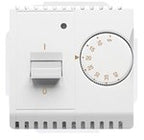 Regulator temperatury z czujnikiem wewnętrznym, 16A, 230V~. Montaż gniazda na wkręty do puszki, stal inox, BASIC MODUŁ