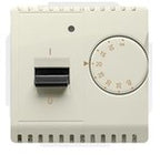 Regulator temperatury z czujnikiem wewnętrznym, 16A, 230V~. Montaż gniazda na wkręty do puszki, srebrny mat, BASIC MODUŁ