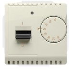 Regulator temperatury z czujnikiem wewnętrznym, 16A, 230V~. Montaż gniazda na wkręty do puszki, srebrny mat, BASIC MODUŁ