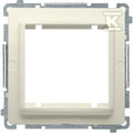 Adapter (przejściówka) na osprzęt standardu 45 × 45 mm. Montaż do puszki na łapki i wkręty, beż, BASIC MODUŁ