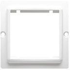 Adapter (przejściówka) na osprzęt standardu 45 × 45 mm. Montaż do puszki na wkręty, srebrny mat, BASIC MODUŁ