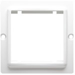 Adapter (przejściówka) na osprzęt standardu 45 × 45 mm. Montaż do puszki na wkręty, srebrny mat, BASIC MODUŁ