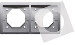 Ramka 2-krotna do wersji bryzgoszczelnej IP44 z kompletem uszczelek, stal inox, BASIC NEOS