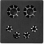 Płytka K45/2 adapter HDMI-HDMI 22,5x45mm + wkład, aluminium