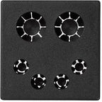 Płytka K45/2 adapter HDMI-HDMI 22,5x45mm + wkład, aluminium