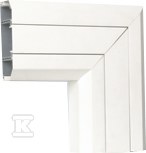 Kąt prosty, płaski, do dołu, PVC Cablomax 130x55mm, czysta biel, CONNECT