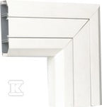 Kąt prosty, płaski, do dołu, PVC Cablomax 130x55mm, czysta biel, CONNECT