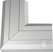 Kąt prosty, do góry Cablomax 210x55mm, aluminium, CONNECT
