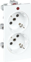 Gniazdo podwójne CIMA schuko 2x230V~ 16A, czysta biel, CONNECT