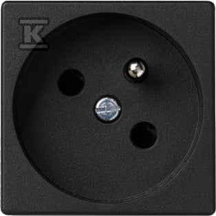 Gniazdo K45 z uziemieniem 16A/230V~, szybkozłączki, grafit Connect