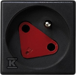 Gniazdo K45 z uziemieniem 16A/230V~, szybkozłączki, grafit Connect