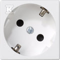 Gniazdo K45 schuko 16A/230V~, czysta biel, CONNECT