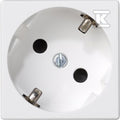 Gniazdo K45 z Schuko 16A/230V~, szybkozłączki, biały