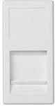 Płytka K45/2 złącz 2-krotna RCA (CINCH) 22,5x45mm, biały