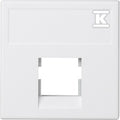 Płytka K45, 1-krotna RJ bez osłon, uniwersalna, biały