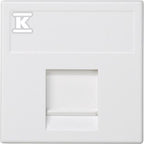 Płytka K45, 1-krotna RJ z osłoną, uniwersalna, biały