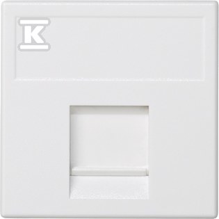 Płytka K45, 1-krotna RJ z osłoną, uniwersalna, biały