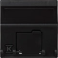 Płytka K45 1-krotna RJ z osłoną skośna, do adapterów MD, grafit