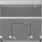 Płytka K45 1-krotna RJ z osłoną skośna, do adapterów MD, aluminium