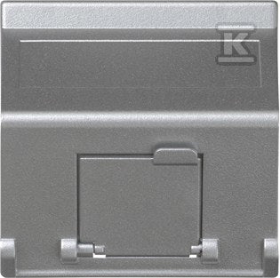 Płytka K45 1-krotna RJ z osłoną skośna, do adapterów MD, aluminium