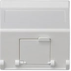 Płytka K45 1-krotna RJ z osłoną skośna, do adapterów MD, aluminium