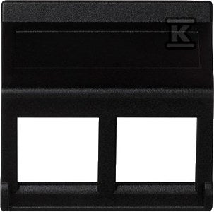 Płytka K45 2x RJ bez osłon skośna, do adapterów MD, szary grafit, CONNECT