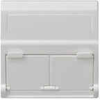 Płytka K45 1-krotna RJ z osłoną skośna, do adapterów MD, aluminium