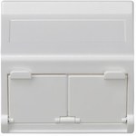 Płytka K45 1-krotna RJ z osłoną skośna, do adapterów MD, aluminium