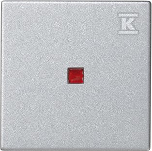 Klawisz 45x45 łącznika uniwersalnego z podświetleniem, aluminium