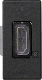 Płytka K45/2 adapter HDMI-HDMI 22,5x45mm + wkład, grafit