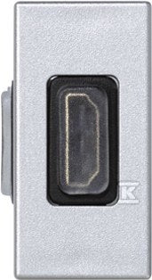 Płytka K45/2 adapter HDMI-HDMI 22,5x45mm + wkład, aluminium