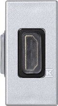 Płytka K45/2 adapter HDMI-HDMI 22,5x45mm + wkład, aluminium