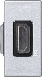 Płytka K45/2 adapter HDMI-HDMI 22,5x45mm + wkład, aluminium