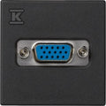 Płytka K45 złącza VGA (D-Sub 15) 45x45mm + wkład, zaciski śrubowe, grafit