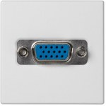 Płytka K45/2 złącz 3-krotna RCA (CINCH) 22,5x45mm + wkłady, zaciski śrubowe, biały